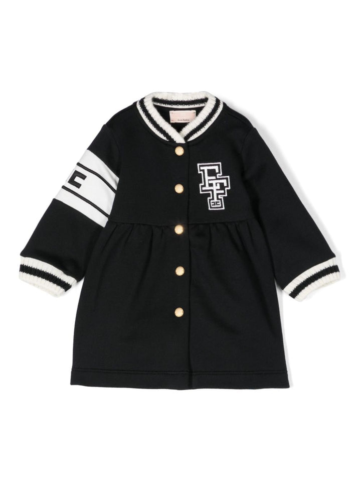 Black/white dress for baby girl with logo