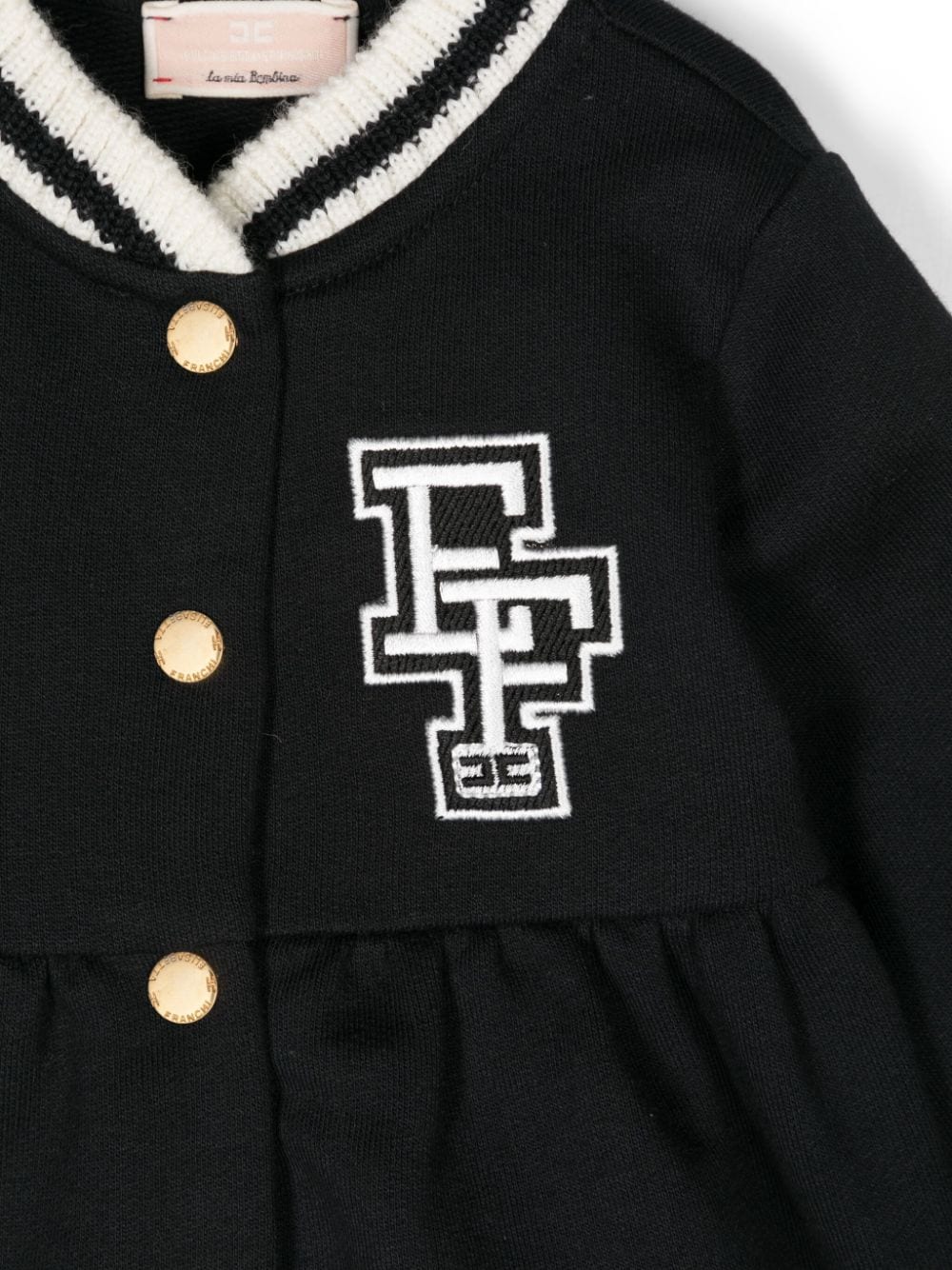 Black/white dress for baby girl with logo