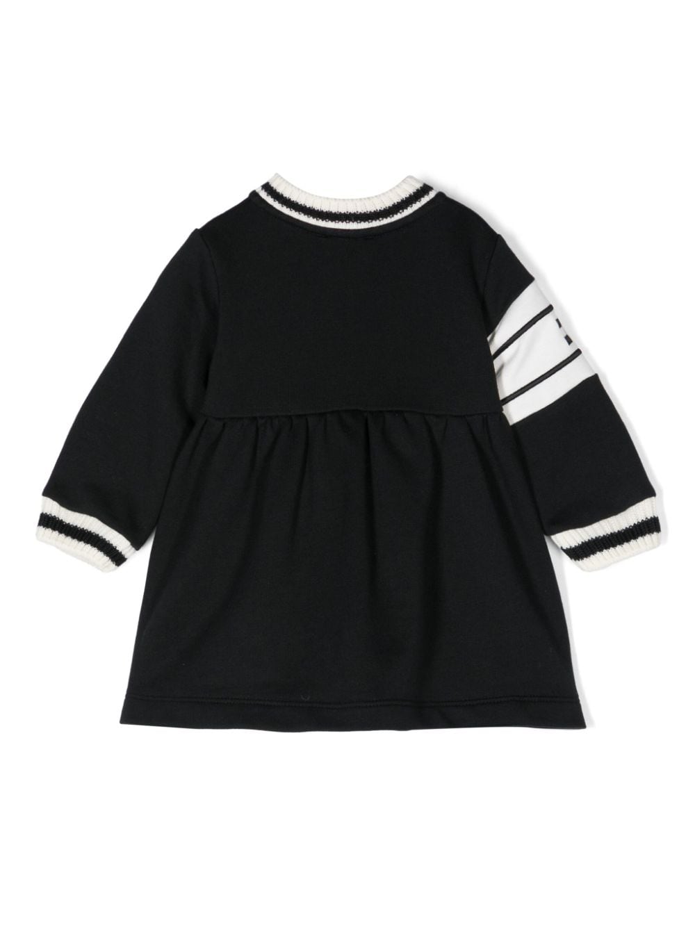 Black/white dress for baby girl with logo