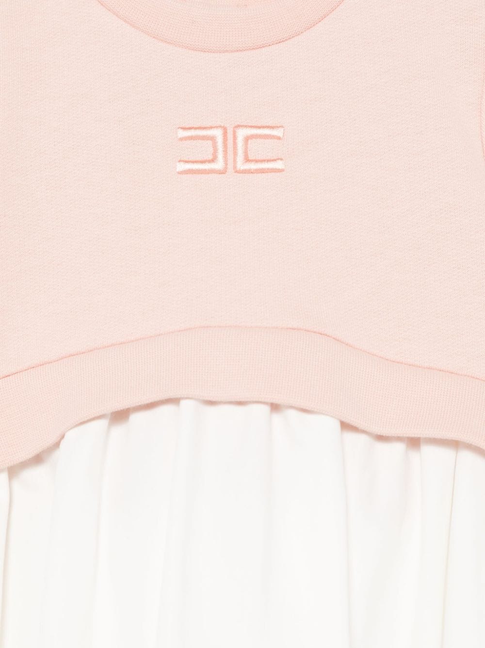 Pink/white baby girl dress with logo