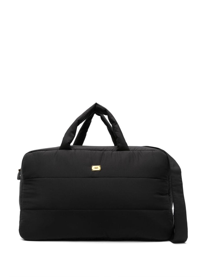 Black mom bag with logo