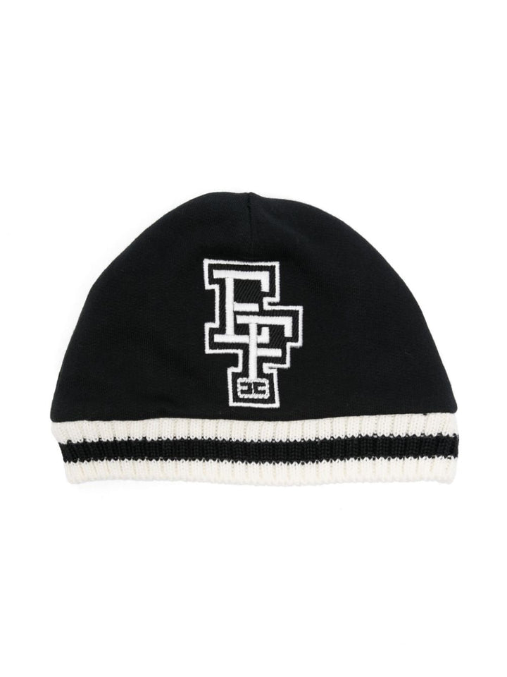 Black baby hat with logo