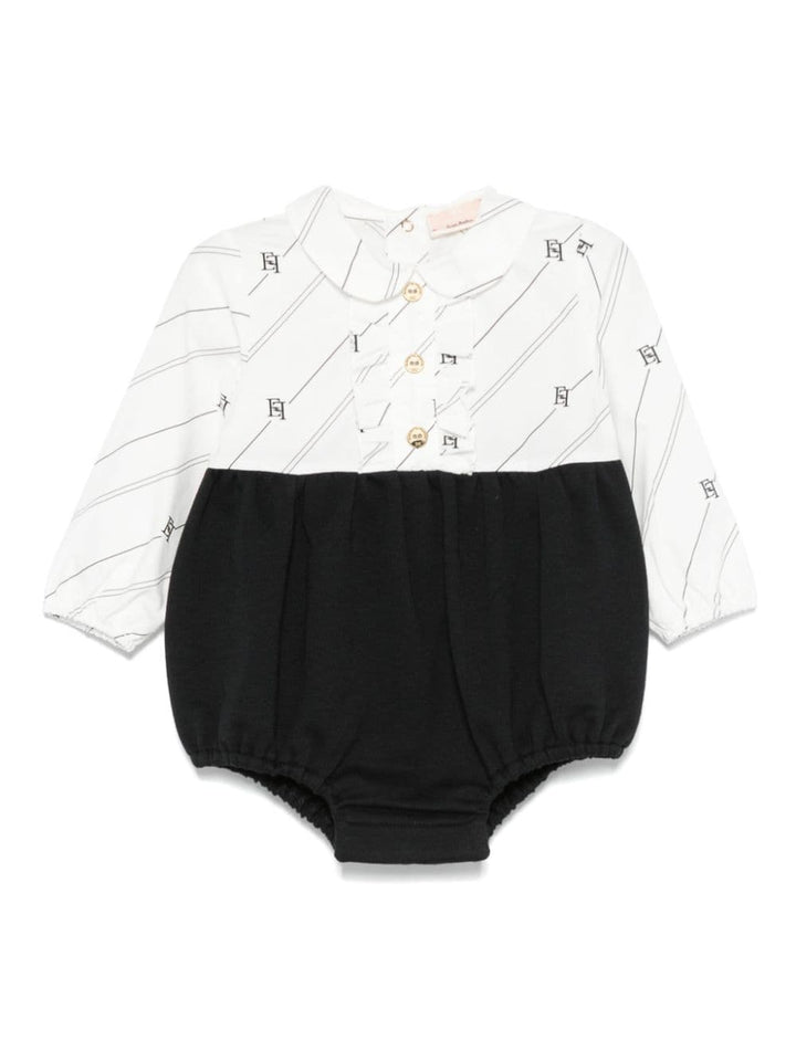 Black/white romper for newborn baby girl