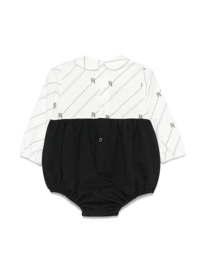 Black/white romper for newborn baby girl