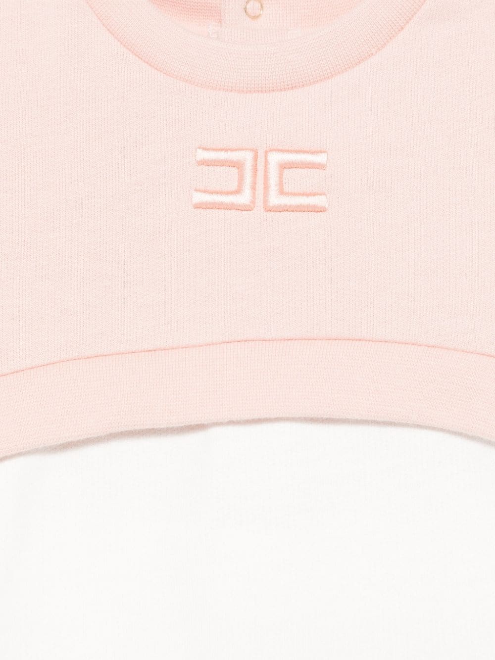 Tutina rosa bianca per neonata con logo