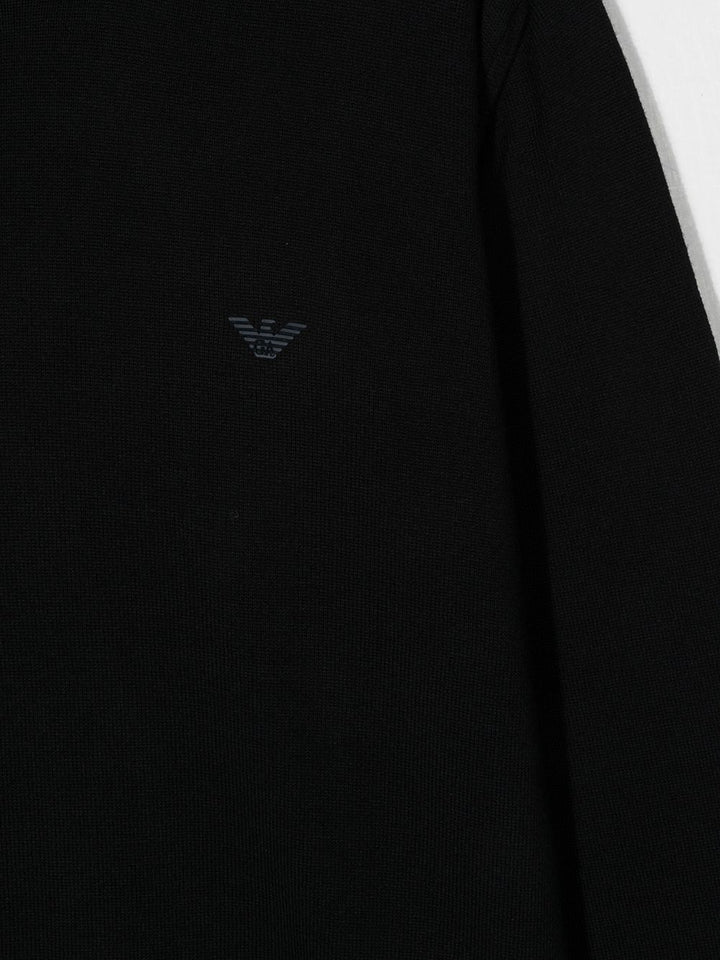 Maglione blu per bambino con logo 8N4MA14M16Z 0920 Emporio Armani Kids 
