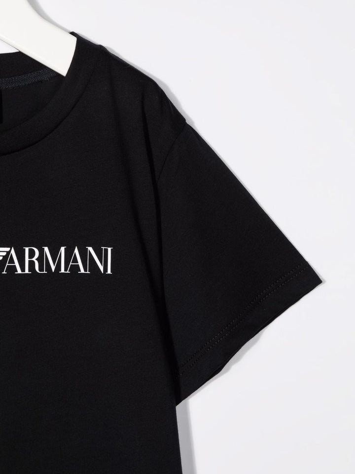 T-shirt per bambino in cotone blu 8N4TN51JPZZ 0974 Emporio Armani Kids 