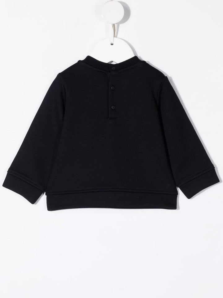 Felpa per neonato in misto cotone navy 8NHMR61JRIZ F905 Emporio Armani Kids 