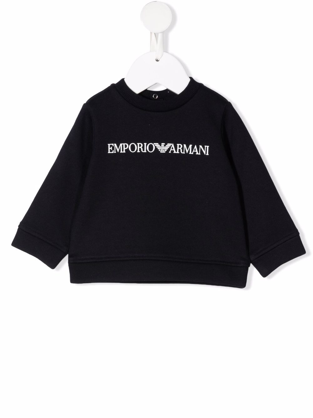Felpa per neonato in misto cotone navy 8NHMR61JRIZ F905 Emporio Armani Kids 