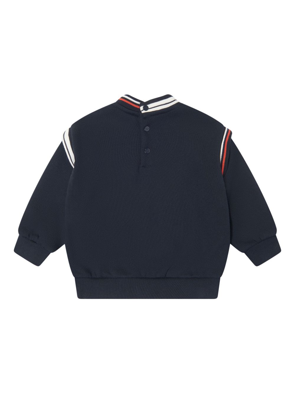 Navy blue sweatshirt for newborns with logo