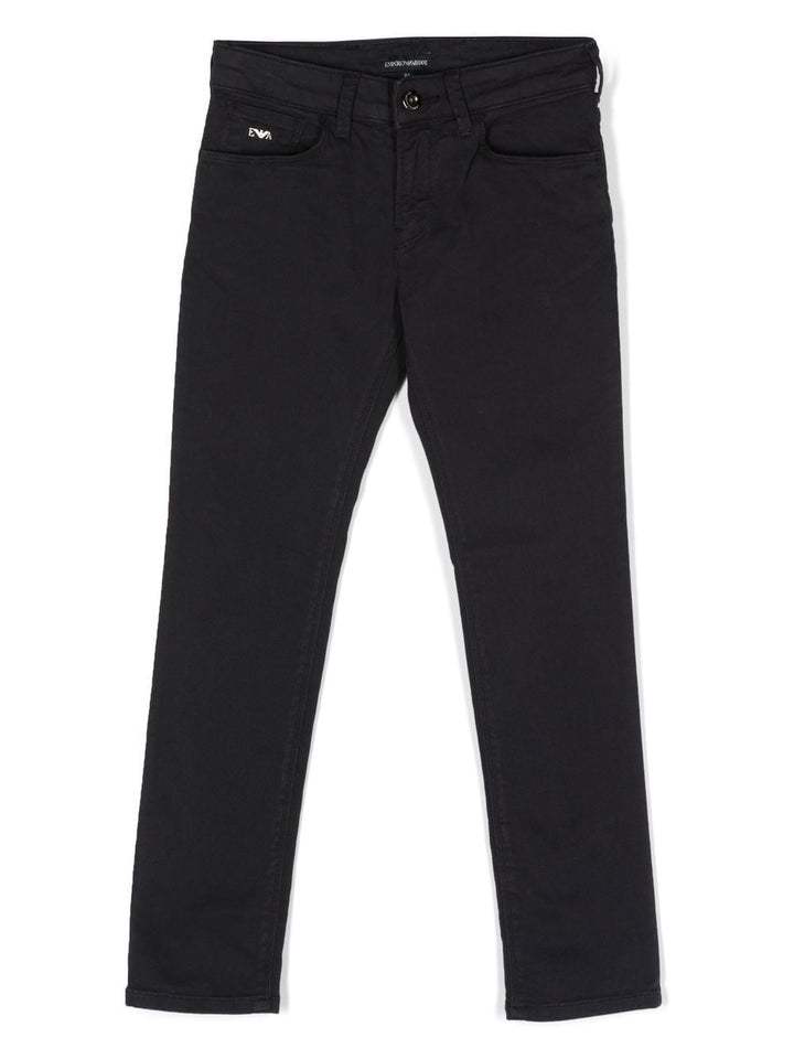 Blue cotton trousers for children