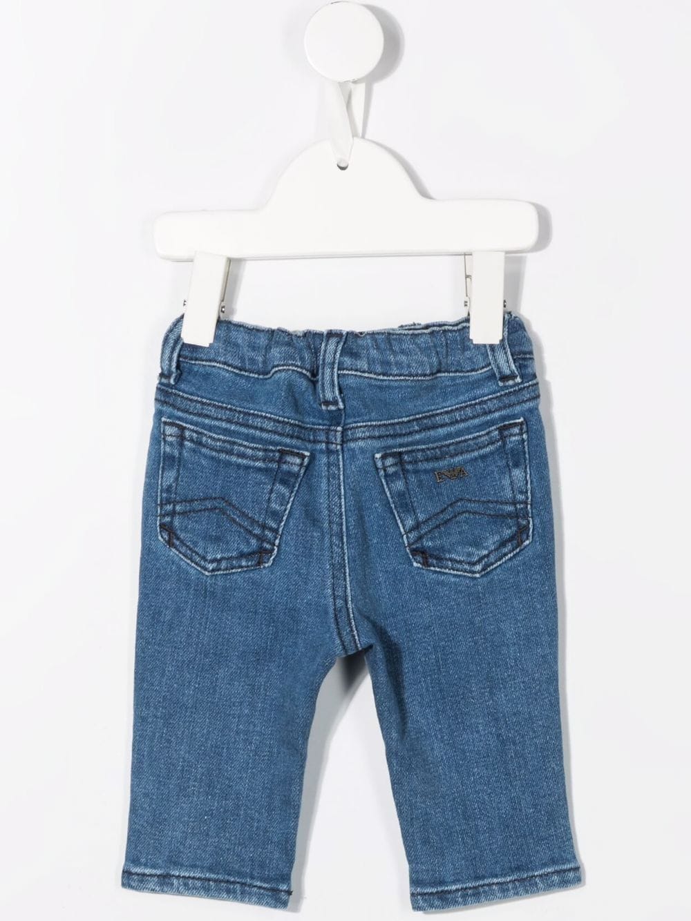 Jeans per neonato in cotone blu