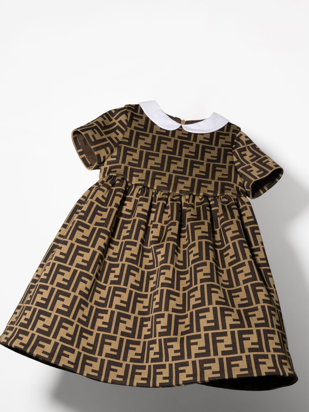 Abito marrone per bambina con logo BFB340A6A6 F0E0X Fendi Kids 