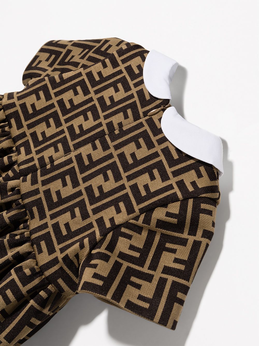 Abito marrone per bambina con logo BFB340A6A6 F0E0X Fendi Kids 