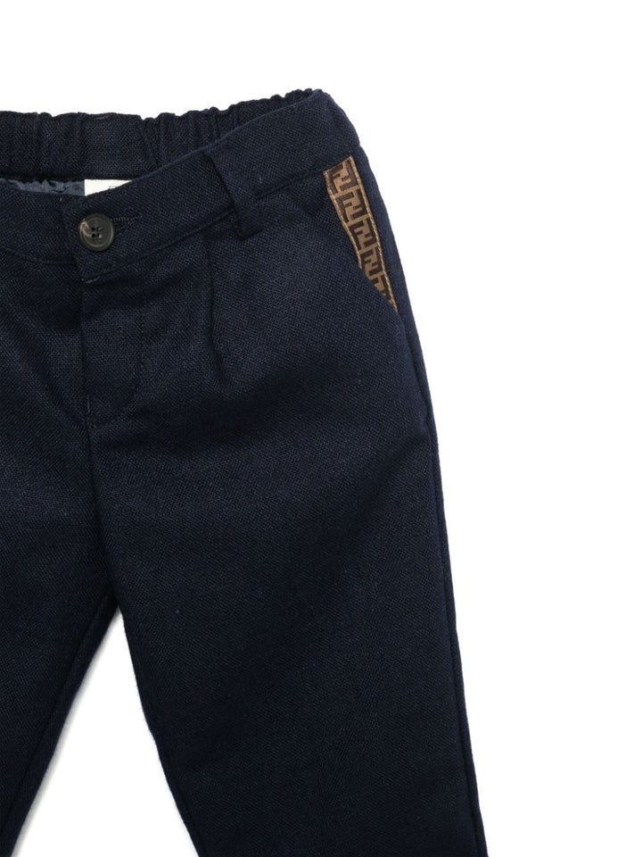 Pantalone blu navy per neonato BMF234AS5A F1I11 Fendi Kids 