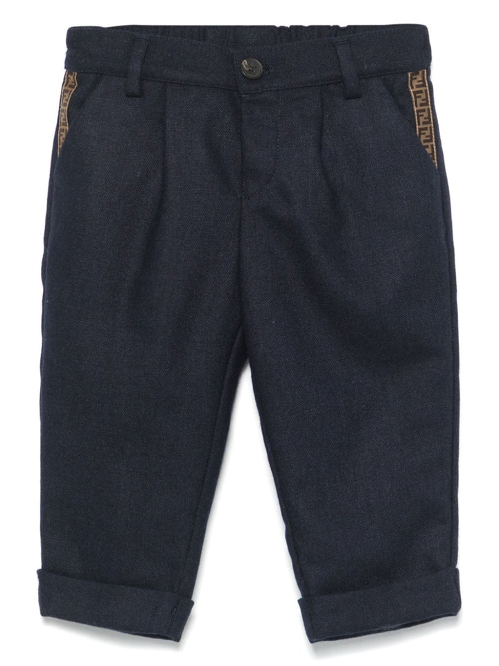 Pantalone blu navy per neonato BMF234AS5A F1I11 Fendi Kids 