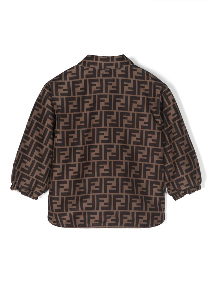 Giacca marrone sabbia/nero per neonato BUA068AMJJ F19J5 Fendi Kids 
