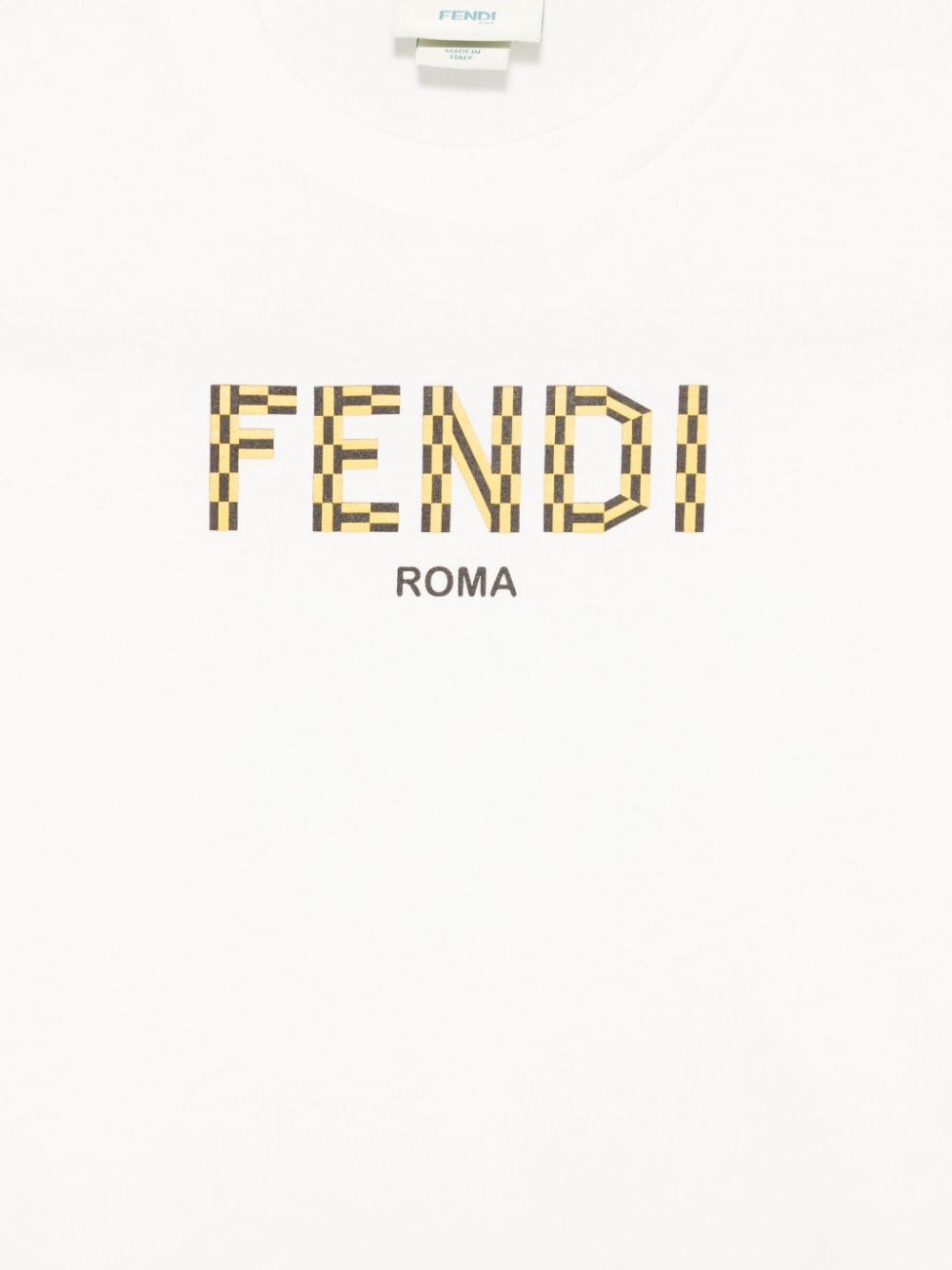 T-shirt bianca per bambino con logo JMI4637AJ F0TU9 Fendi Kids 
