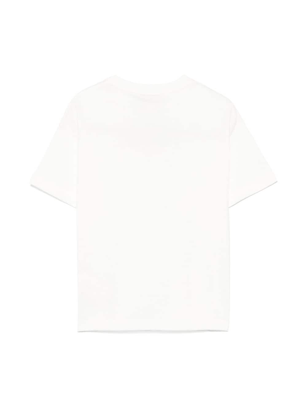 T-shirt bianca per bambino con logo JMI4637AJ F0TU9 Fendi Kids 