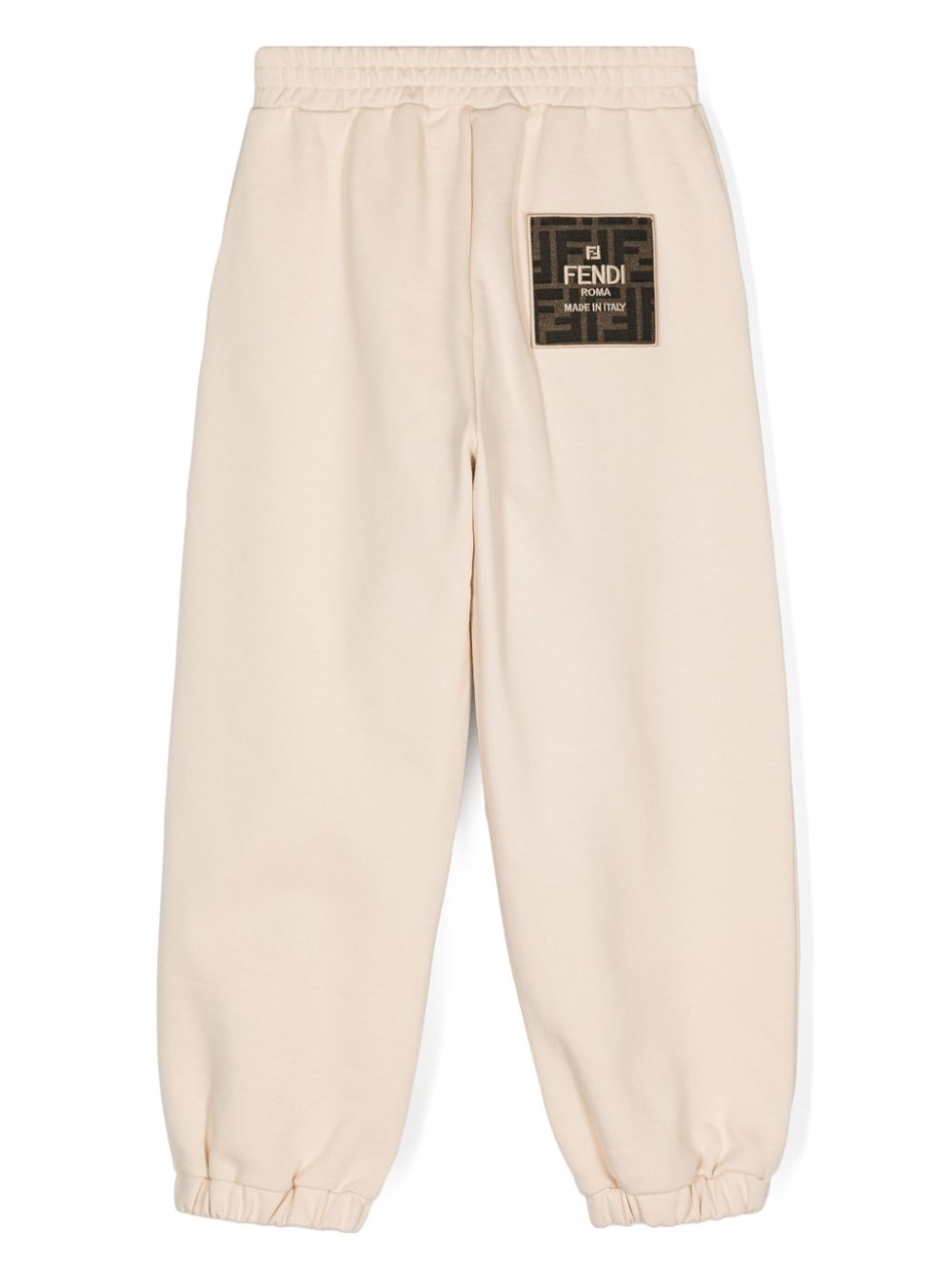 Pantalone in felpa per bambina in cotone beige JUF1075V0 F1P2N Fendi Kids 