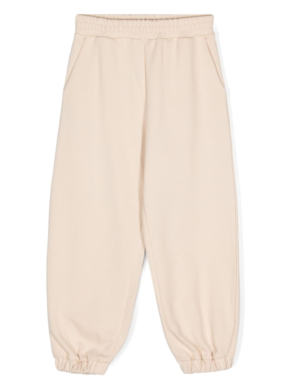 Pantalone in felpa per bambina in cotone beige JUF1075V0 F1P2N Fendi Kids 