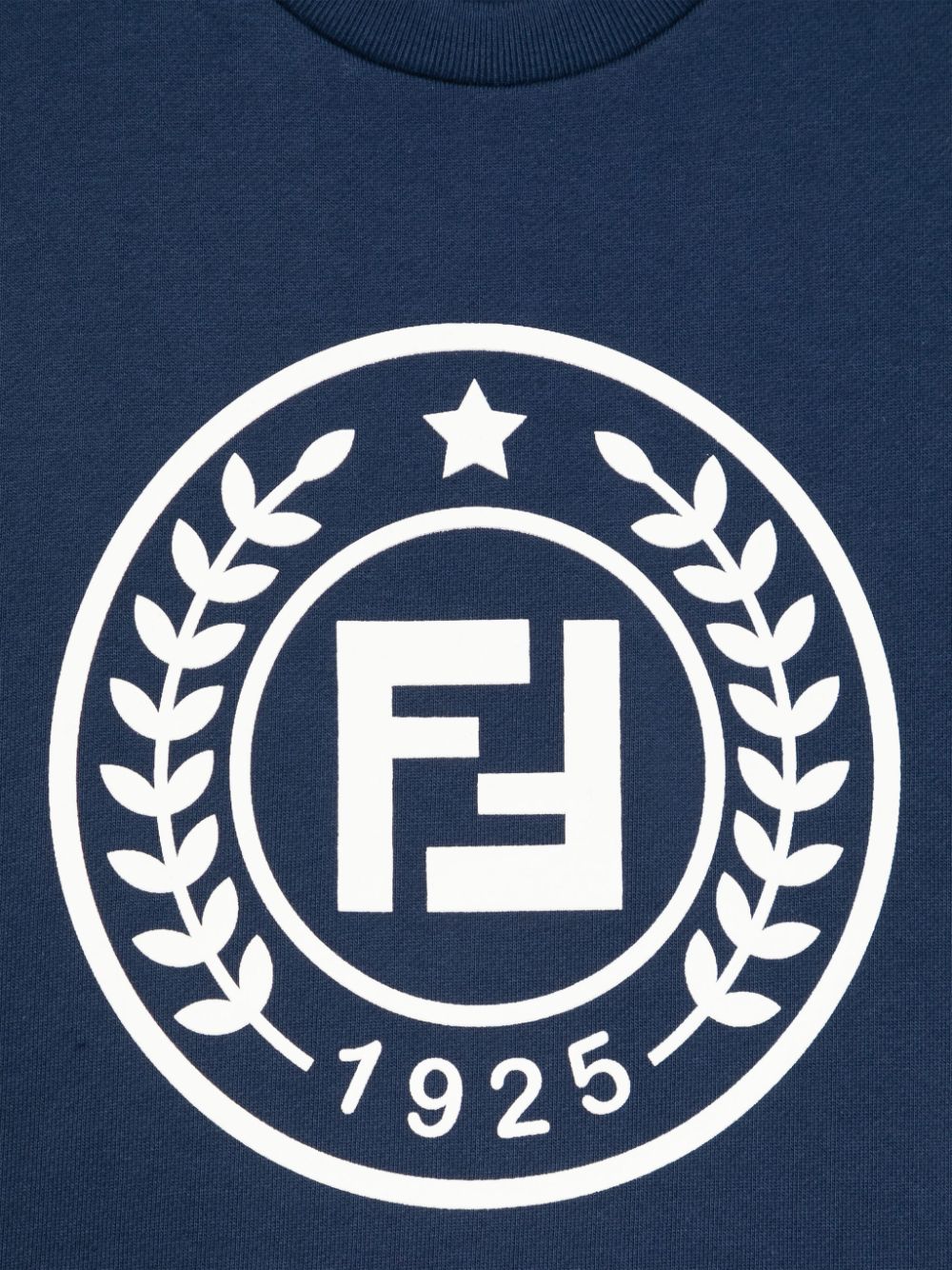 T-shirt blu oceano per bambino con logo JUI1675V0 F1I11 Fendi Kids 