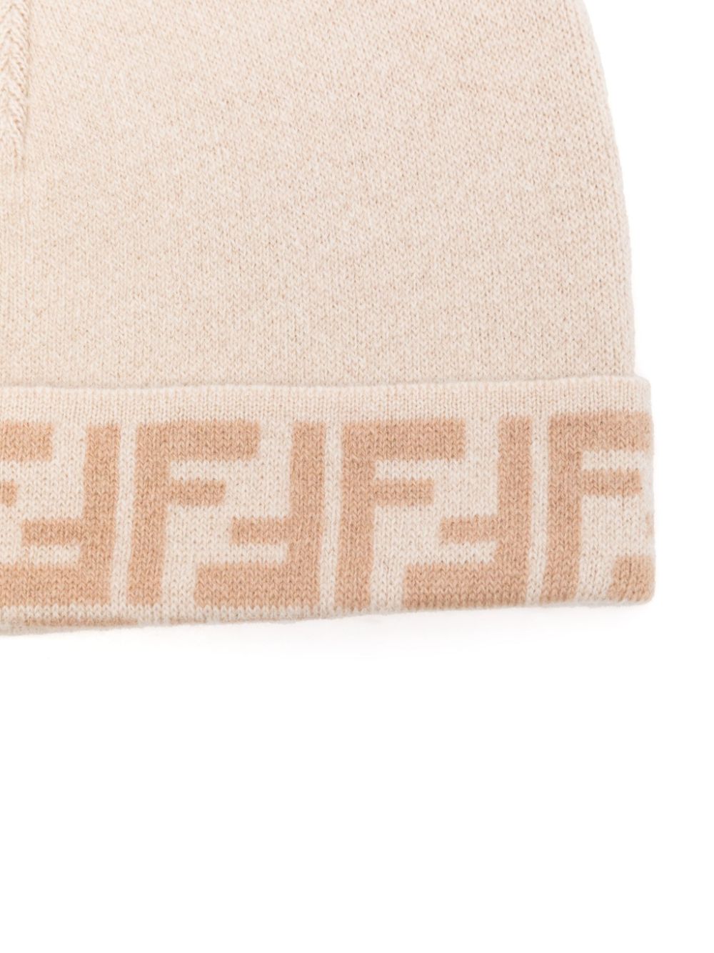 Cappello beige chiaro/marrone cammello per bambina JUP063AO29 F0AYG Fendi Kids 