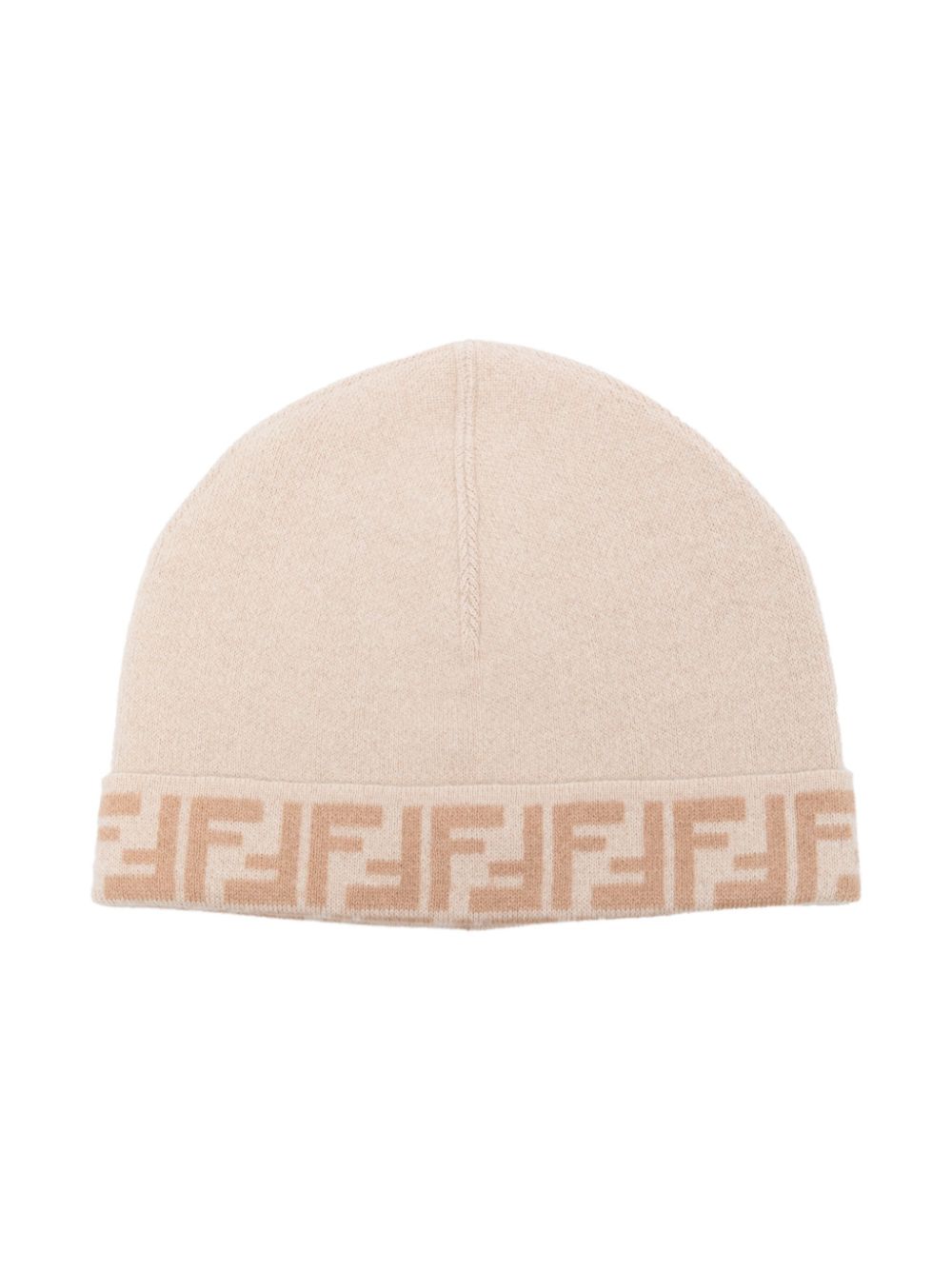 Cappello beige chiaro/marrone cammello per bambina JUP063AO29 F0AYG Fendi Kids 