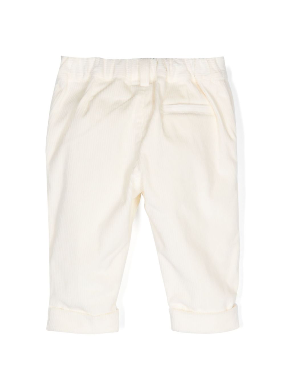 Baby trousers in milky white cotton