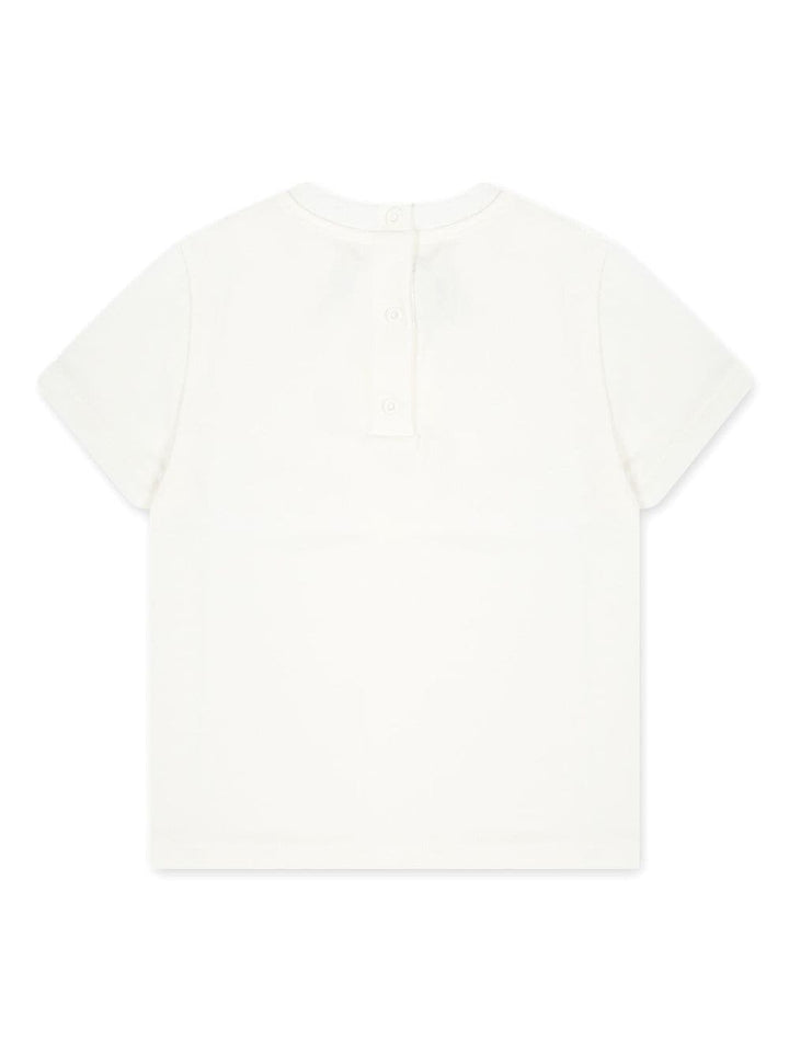 T-shirt per neonato in cotone bianca