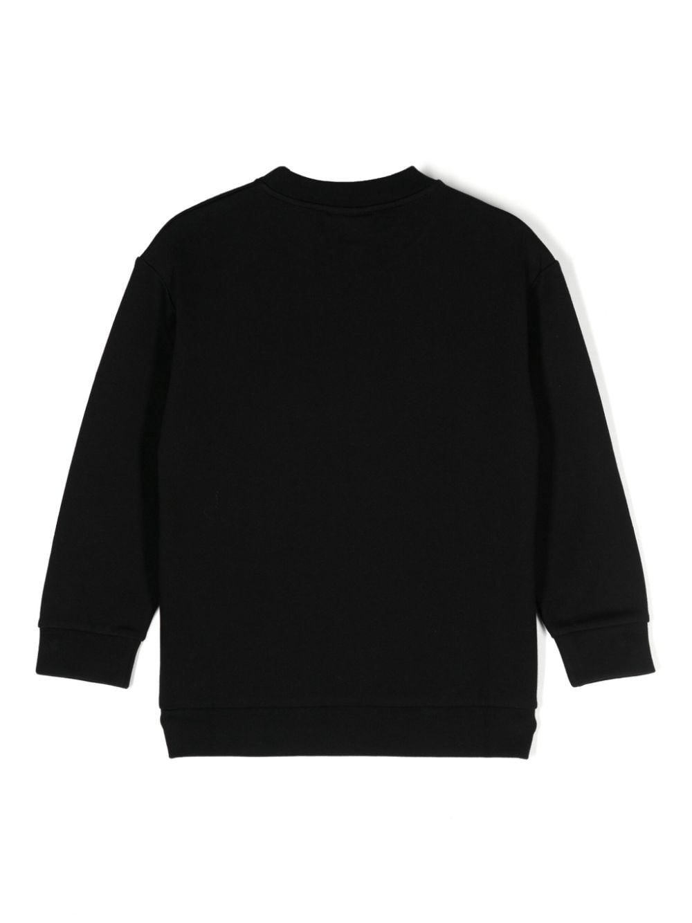 Unisex black cotton sweatshirt with logo