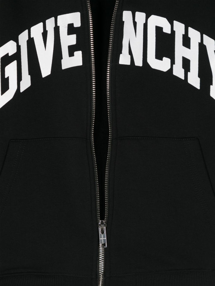Felpa nera per bambino con logo H30319 09B Givenchy Kids 