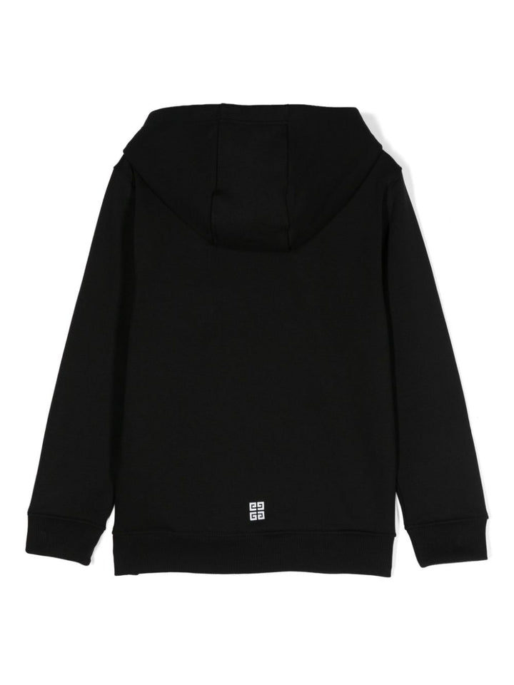 Felpa nera per bambino con logo H30328 09B Givenchy Kids 