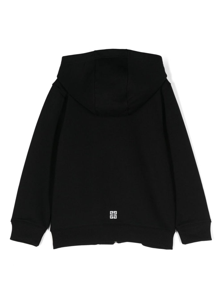 Black sweatshirt for boys with logo