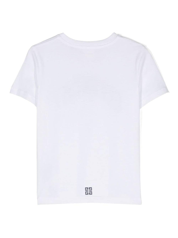 White t-shirt for boys with logo