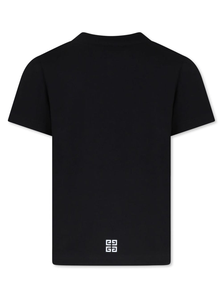 Black T-shirt for kids with logo