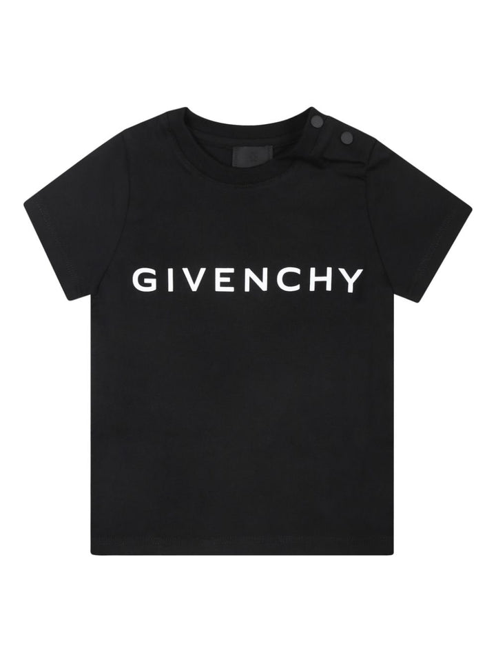 Black baby t-shirt with logo