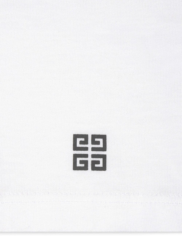 White baby t-shirt with logo