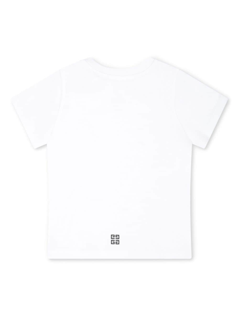 White baby t-shirt with logo