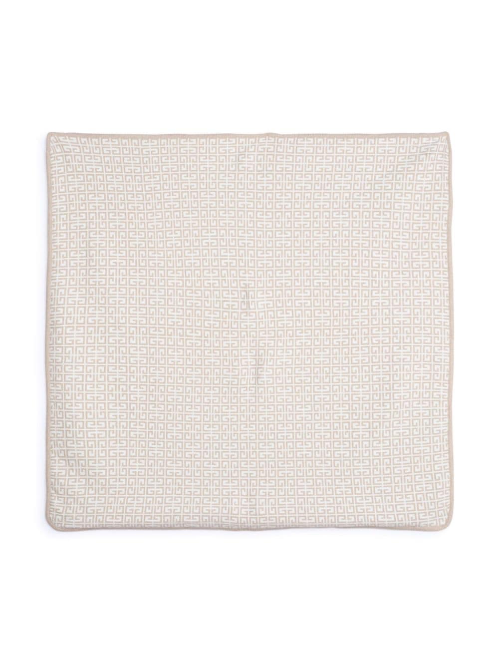 Coperta beige per neonato con logo