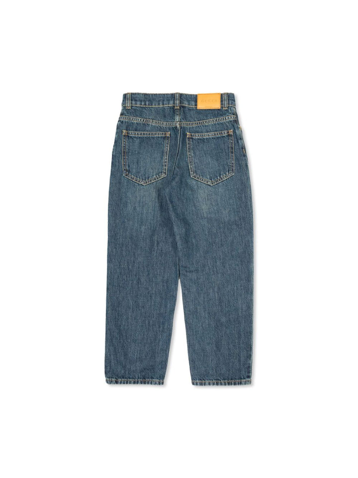 Jeans blu scuro per bambino 787179XDC01 4759 Gucci Kids 