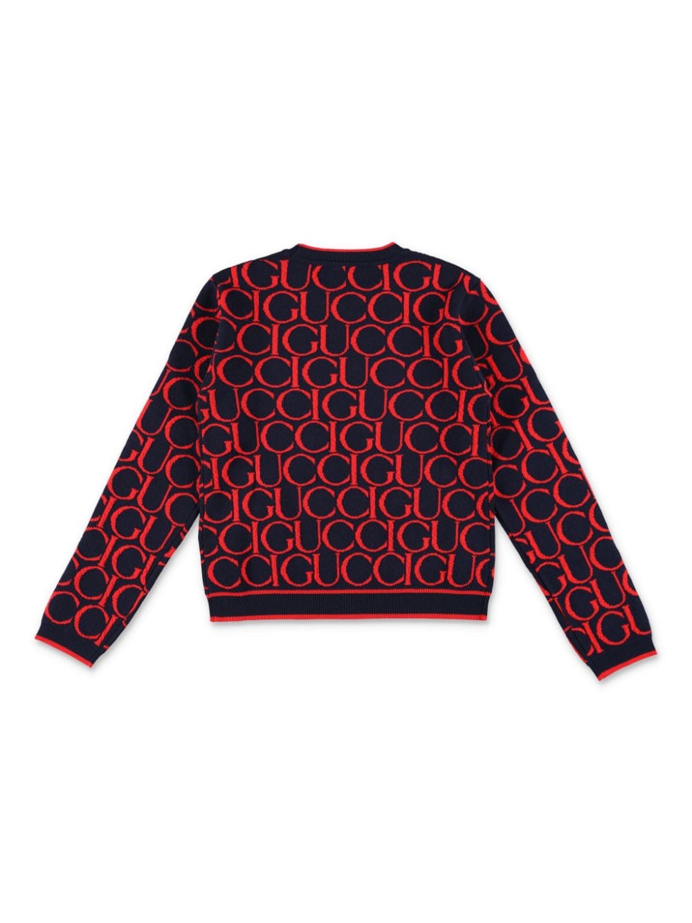 Maglione blu navy/rosso per bambino 793234XKD6I 4025 Gucci Kids 