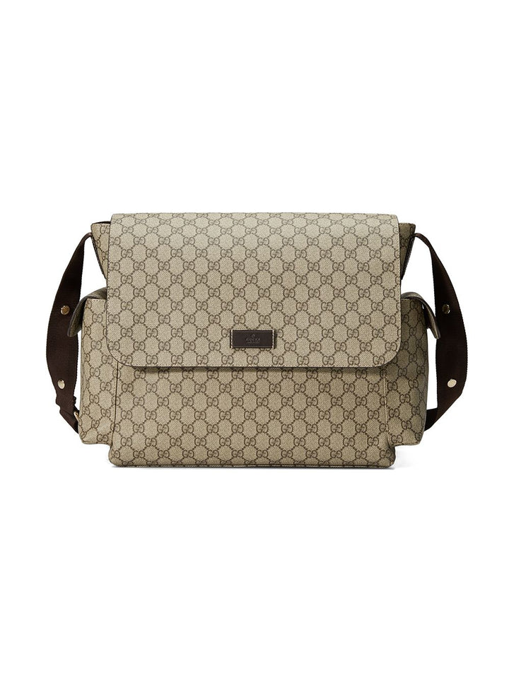 Beige mother bag with logo