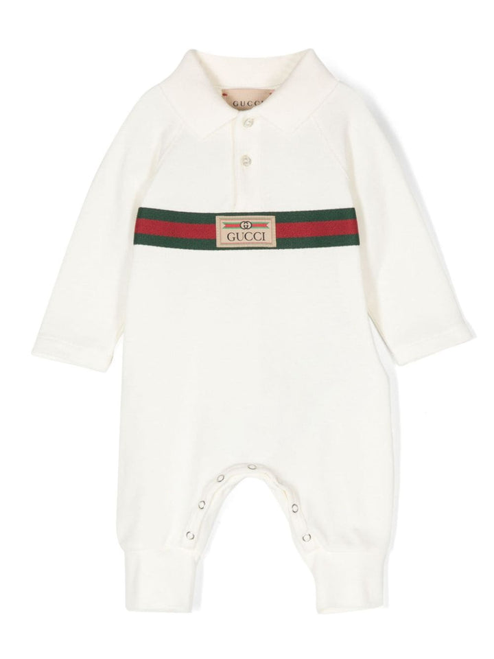 Tutina unisex in misto cotone bianco