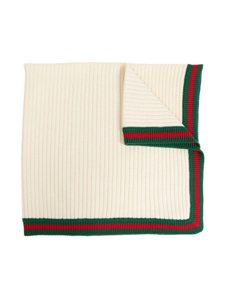 Coperta a maglia bianca