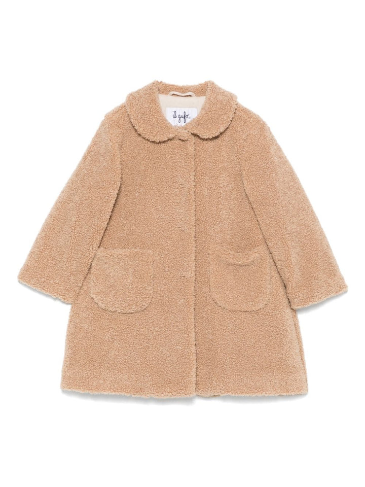 Cappotto beige per bambina A24GP346PE015 142 Il Gufo 