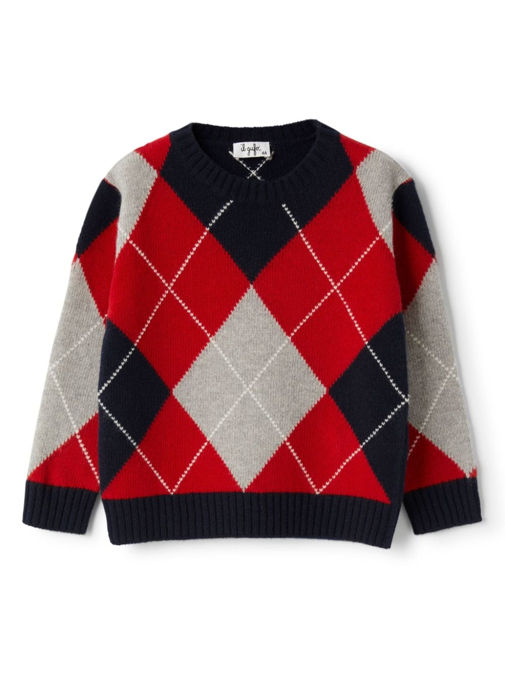 Maglione rossa multicolore per bambino A24MA462EM220 4939 Il Gufo 