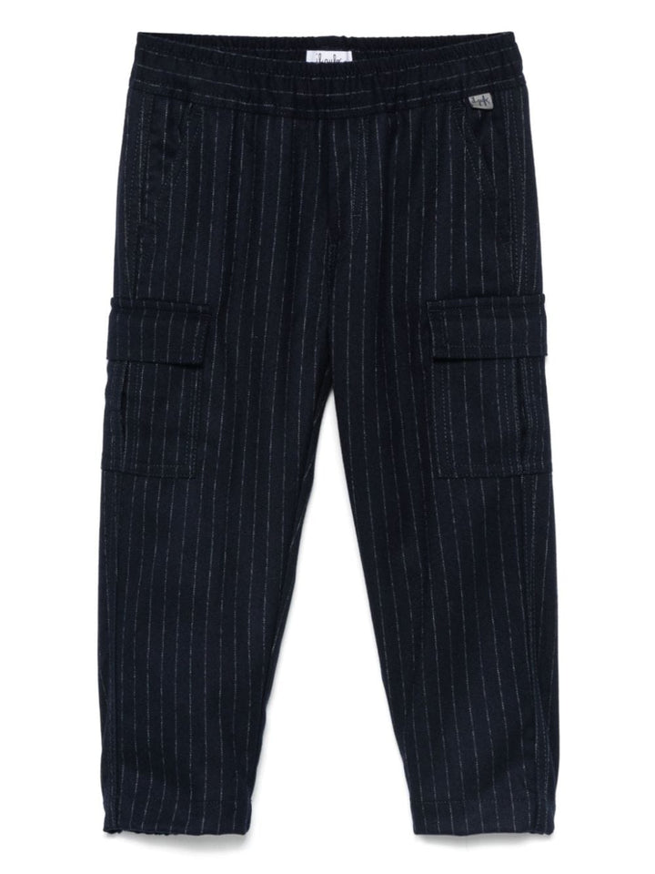 Pantalone blu/bianco per bambino A24PL393W1008 497 Il Gufo 
