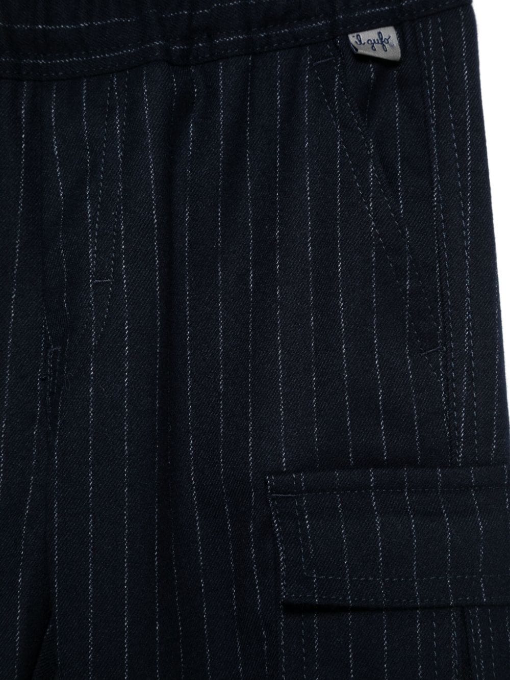 Pantalone blu/bianco per bambino A24PL393W1008 497 Il Gufo 