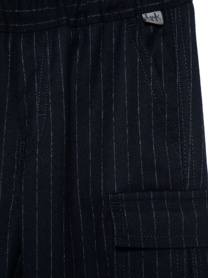 Pantalone blu/bianco per bambino A24PL393W1008 497 Il Gufo 